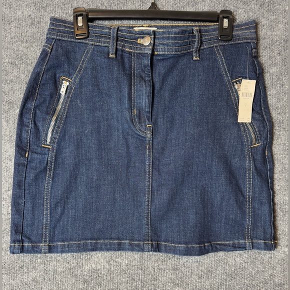 Pilcro Dark Wash Denim Mini Skirt - Size 8, NWT - Picture 1 of 7